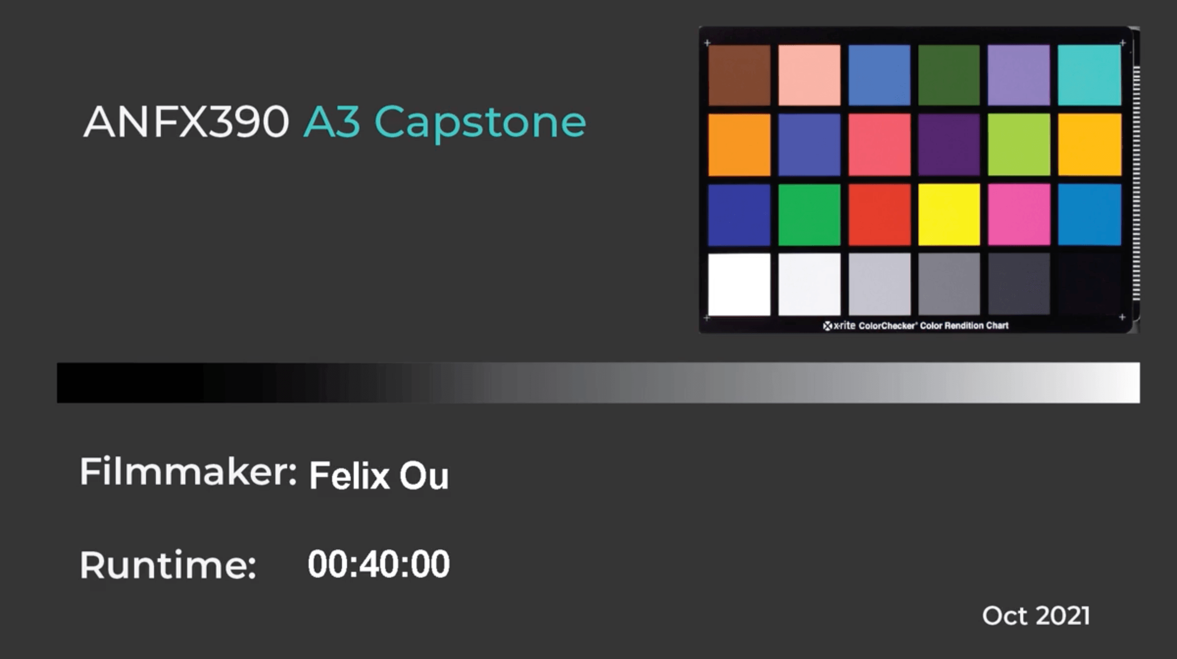 Still from ANFX capstone film opening title by Felix Ou